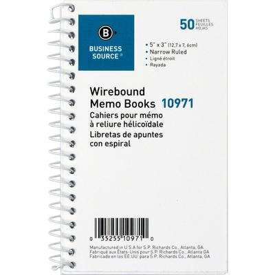 Business Source 10971 Wirebond Memo Books, 3