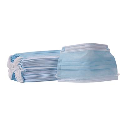 Boardwalk MS2000 Three-Ply General Use Face Mask, Blue, 50/Box, 40 Boxes/Carton - Case of 2000