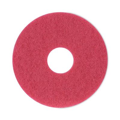 Boardwalk PAD 4012 RED Buffing Floor Pads, 12" Diameter, Red, 5/Carton - Case of 5