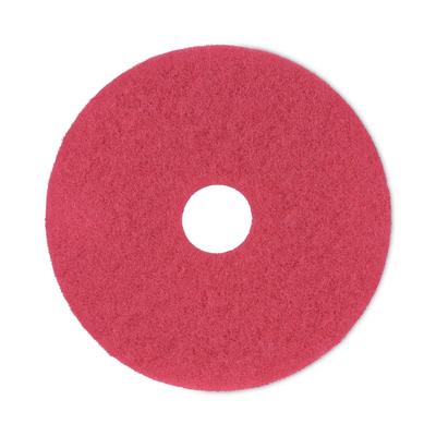 Boardwalk PAD 4017 RED Buffing Floor Pads, 17" Diameter, Red, 5/Carton - Case of 5