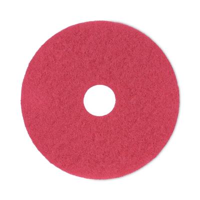 Boardwalk PAD 4017 RED Buffing Floor Pads, 17" Diameter, Red, 5/Carton - Case of 5