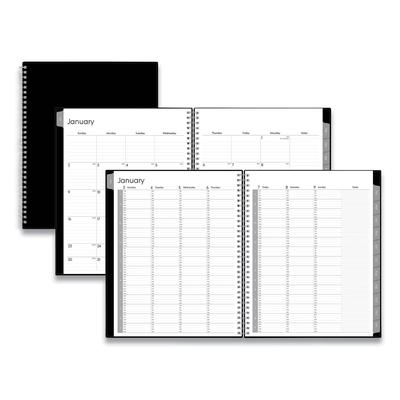 Blue Sky 111289 Enterprise Weekly Appointment Planner, Enterprise Formatting, 11 x 8.5, Black Cover, 12-Month (Jan to Dec): 2024