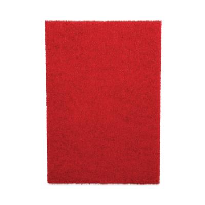 Boardwalk 402014RED Buffing Floor Pads, 20 x 14, Red, 10/Carton - Case of 10