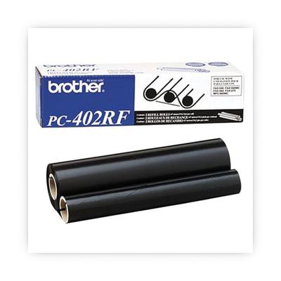 Brother PC-402RF Thermal Transfer Refill Roll, 150 Page-Yield, Black, 2/PK - Pack of 2