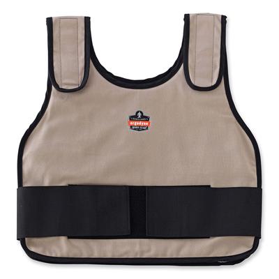 Ergodyne 12204 Chill-Its 6225 Premium FR Phase Change Cooling Vest, Modacrylic Cotton, Large/X-Large, Khaki, Ships in 1-3 Business Days