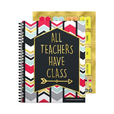 Carson Dellosa Publishing Company, Inc. 105001 Teacher Planner, Weekly/Monthly, Two-Page Spread (Seven Classes), 11 x 8.5, Multicolor Cover, 2022-2023