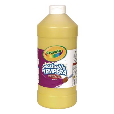 Crayola 543132034 Artista II Washable Tempera Paint, Yellow, 32 oz