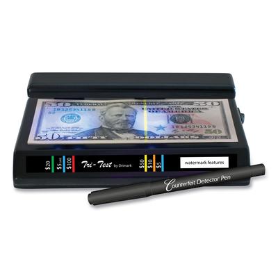 Drimark Products, Inc. 351TRI Tri Test Counterfeit Bill Detector, UV with Pen, 7 x 4 x 2 1/2 - 1 Box DRI351TRI