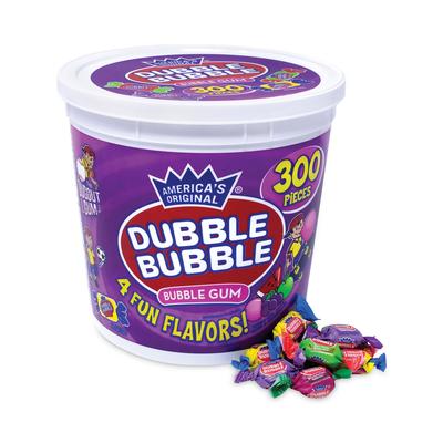 Dubble Bubble 22000223 Bubble Gum Assorted Flavor Twist Tub, 300 Pieces/Tub