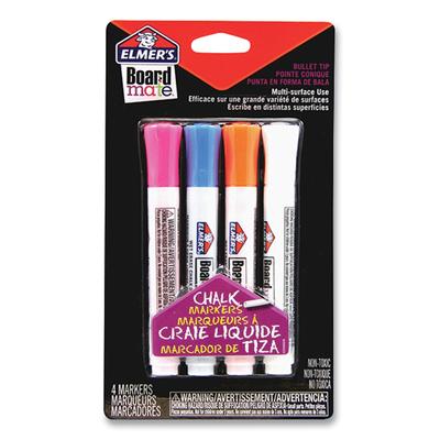 Elmer's Products, Inc. E152M Board Mate Chalk Markers, Bullet Tip, 4/PK, Ast - Pack of 4