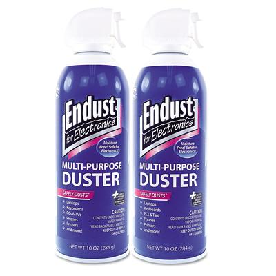 Endust 11407 Compressed Air Duster for Electronics, 10oz, 2 per Pack - Pack of 2 END11407