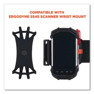 Ergodyne 19147 Squids 5547 Scanner Wrist Mount Holder, 4 x 5 x 0.5, Plastic, Black, Ships in 1-3 Business Days