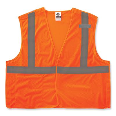 Ergodyne 24556 GloWear 8215BA-S Single Size Class 2 Economy Breakaway Mesh Vest, Polyester, 2X-Large, Orange, Ships in 1-3 Business Days EGO24556