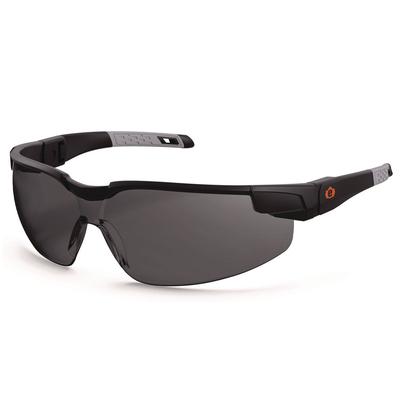 Ergodyne 50062 Skullerz DELLENGER Safety Glasses with Adjustable Temples, Matte Black Frame, Smoke Polycarbonate Lens, Ships in 1-3 Bus Days