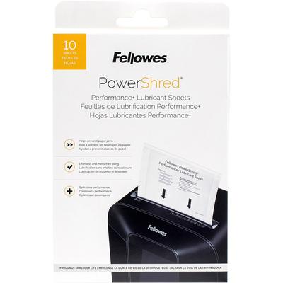 Fellowes 4015501 Powershred Performance+ Lubricant Sheets, 8.5 x 6, 10/Pack - Pack of 10