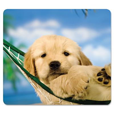 Fellowes 5913901 Recycled Mouse Pad, 9 x 8, Puppy in Hammock Design