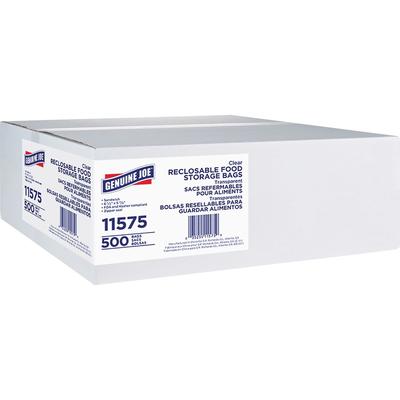 Genuine Joe 11575 Reclosable Sandwich Bags, 1.15mil, 500/BX - Box of 500