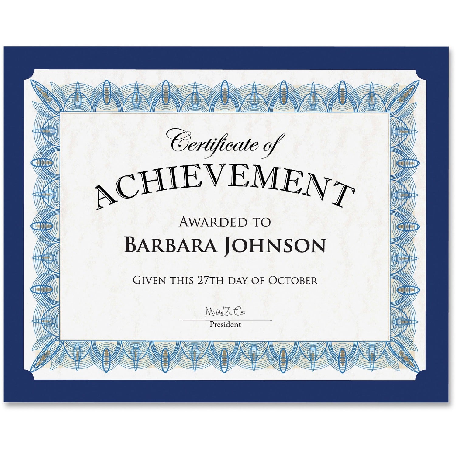 Geographics 47835 Traditional Certificates, 10/PK, Navy - Pack of 10 GEO47835