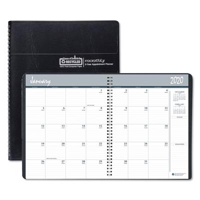 House Of Doolittle 268002 Recycled Two Year Monthly Planner with Expense Logs, 8.75 x 6.88, Black Cover, 24-Month (Jan to Dec): 2024 to 2025 HOD268002