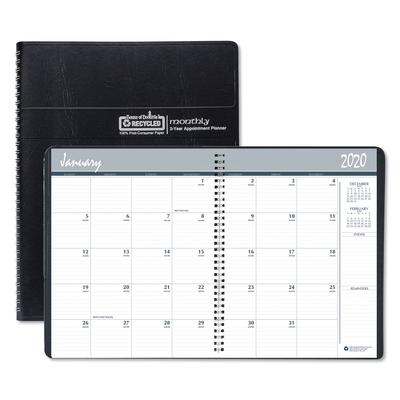 House Of Doolittle 268002 Recycled Two Year Monthly Planner with Expense Logs, 8.75 x 6.88, Black Cover, 24-Month (Jan to Dec): 2024 to 2025