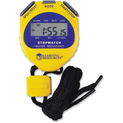 Learning Resources LER0525 Big Digit Stopwatch, Waterproof, 1/100 Second, Alarm, Yellow