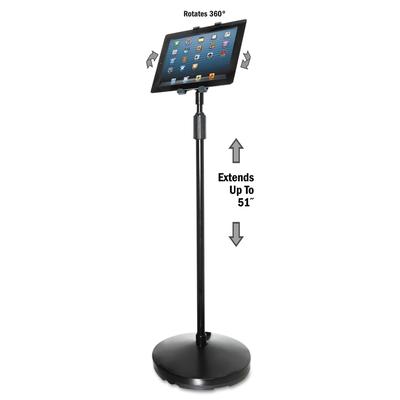 Kantek TS890 Floor Stand for iPad and Other Tablets, Black