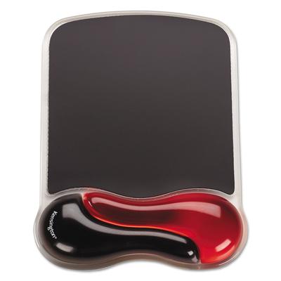 Kensington 62402 Duo Gel Wave Mouse Pad Wrist Rest, Red