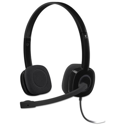 Logitech 981000587 H151 Binaural Over-the-Head Stereo Headset, Black