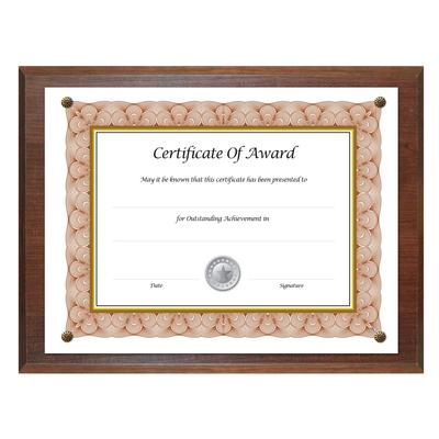 Nudell Plastics 18811M Award-A-Plaque Document Holder, Acrylic/Plastic, 10-1/2 x 13, Walnut