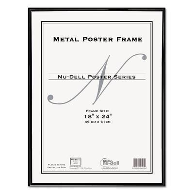 Nudell Plastics 31222 Metal Poster Frame, Plastic Face, 18 x 24, Black