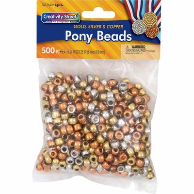 Pacon 3549 Pony Beads, 1/4