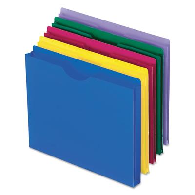 Pendaflex 50990 Poly File Jackets, Straight Tab, Letter Size, Assorted Colors, 10/Pack