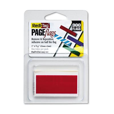 Redi-Tag/B. Thomas Enterprises 20022 Removable/Reusable Page Flags, Red, 300/Pack - Pack of 300