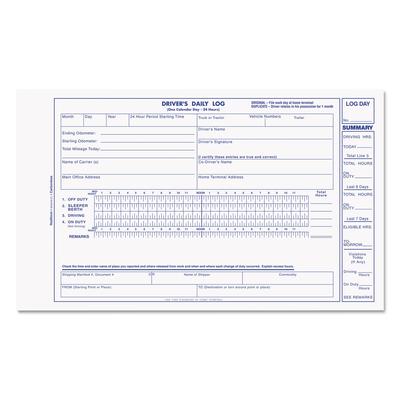 Rediform S5031N-CL Driver's Daily Log Book, Two-Part Carbonless, 8.75 x 5.38, 31 Forms Total