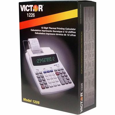 Victor 1226 12-Digit Thermal Printing Calculator, Thermal, 12 Digits, LED, White