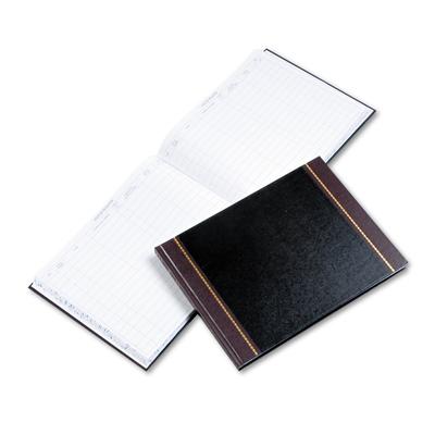 Wilson Jones S491 Detailed Visitor Register Book, Black Cover, 208 Ruled Pages, 9.5 x 12.25