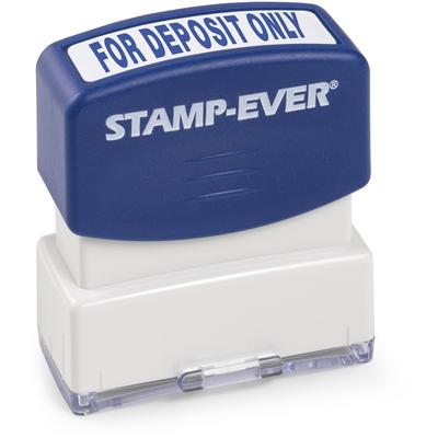 Trodat 5955 FOR DEPOSIT ONLY Pre-inked Stamp, Blue, .56 x 1.69, 50000 Impressions