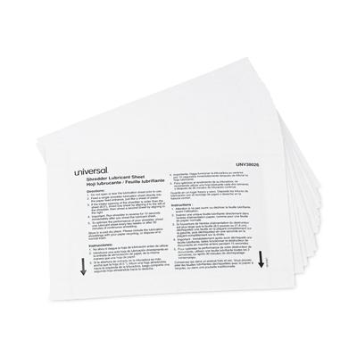 Universal Office Products 38026 Shredder Lubricant Sheets, 5.5 x 2.8, 24 Sheets/Pack - Pack of 24