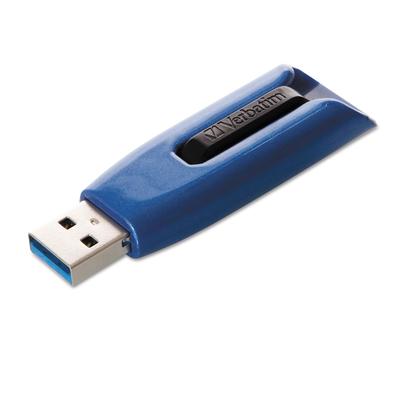 Verbatim 49808 V3 Max USB 3.0 Flash Drive, 128 GB, Blue