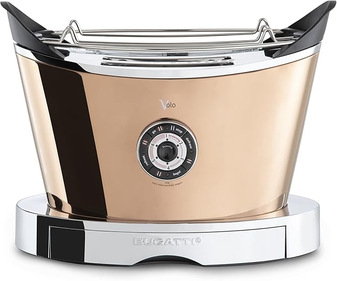 BUGATTI – Volo Toaster, roségoldfarben, poliertes PVD – einfarbige Oberfläche – 930 Watt Image