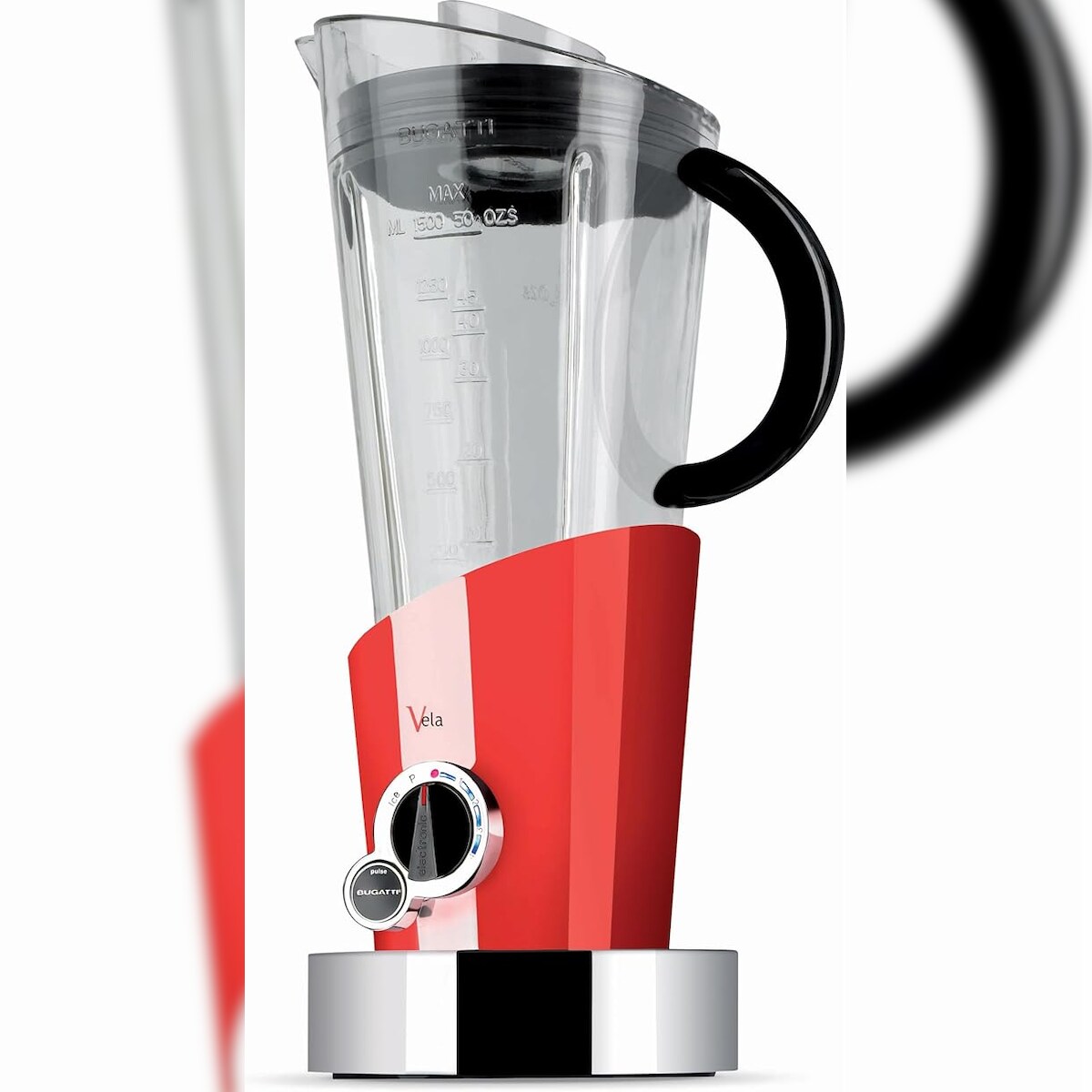BUGATTI – Vela Evolution Mixer, rote Farbe – einfarbige Oberfläche – 500 Watt Image