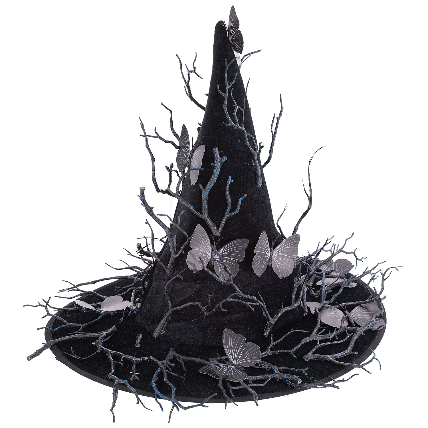 Chapeau de sorcière "Papillon", noir