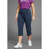 Sporthose KANGAROOS, Damen, Gr. 44/46, N-Gr, blau (navy), Jersey, Obermaterial: 95% Baumwolle, 5% Elasthan, unifarben, sportlich, schmal 3/4-Länge, Hosen, Große Größen