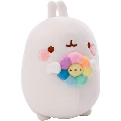 Kuscheltier NICI "Molang mit Regenbogenblume, 48 cm" Plüschfiguren weiß Kinder