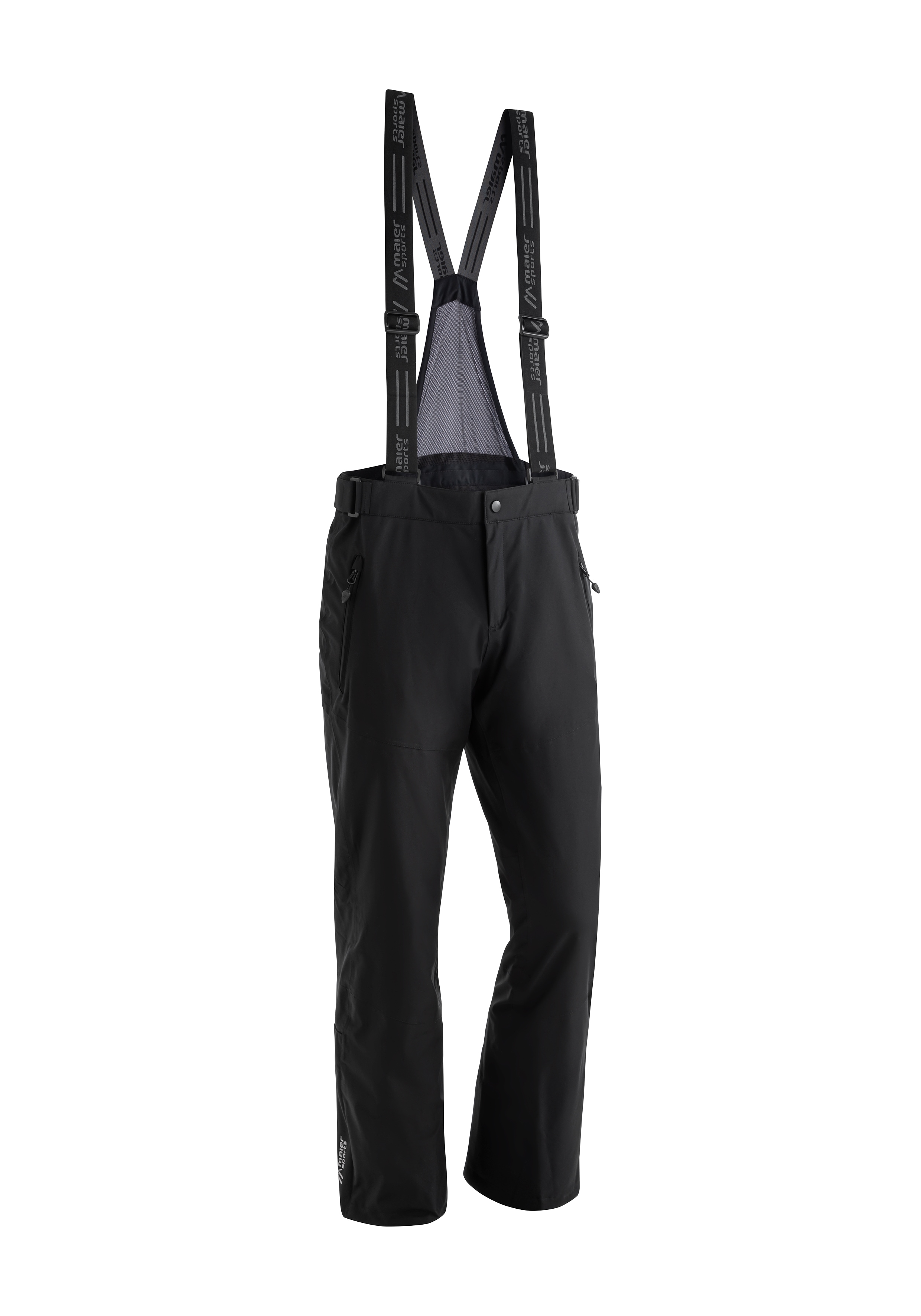 Skihose MAIER SPORTS "Anton light", Herren, Gr. 118, Langgrößen, schwarz, 100% Polyester, Hosen, Herren Schneehose mit Hosenträgern, wind/wasserdicht, Regular Fit Image