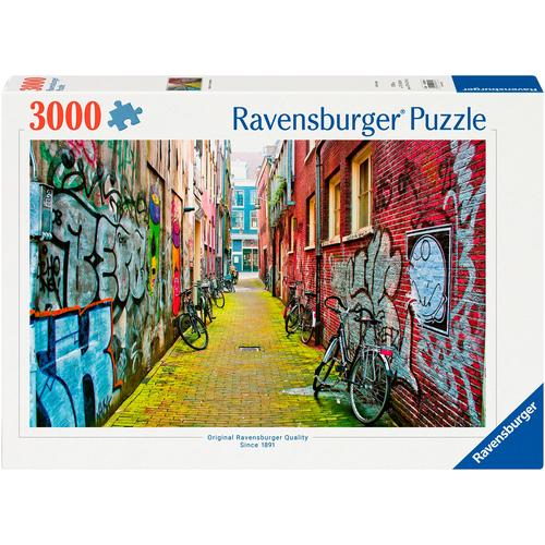 Puzzle RAVENSBURGER ""Street Art in Amsterdam"" Puzzles bunt Kinder Made in Germany, FSC - schützt Wald weltweit