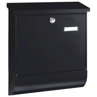 Briefkasten BURG WÄCHTER "SET VARIO 86720 S (EC)", schwarz, B:377mm H:420mm T:115mm, Stahl, Briefkästen, aus Stahlblech, mit Zeitungsfach Image