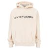 Kapuzensweatshirt 2Y STUDIOS "2Y Studios Herren Logo Oversize Hoodie", Herren, Gr. S, weiß (sanftes weiß), 70% Baumwolle, 30% Polyester, bedruckt, Langarm, Sweatshirts