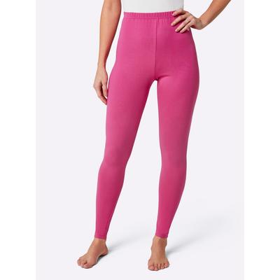 Leggings FEEL GOOD, Damen, Gr. 40/42, Normalgrößen, pink (fuchsia), 95% Baumwolle, 5% Elasthan, unifarben, Hosen Image
