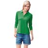 Poloshirt "Poloshirt", Damen, Gr. 40, grün, 95% Baumwolle, 5% Elasthan, B.C. BEST CONNECTIONS BY HEINE, unifarben, Langarm, Shirts